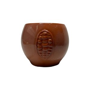 Brown Ceramic Cacao Cup